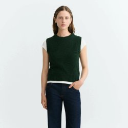 Thinking Mu - Vest - Kaia knitted vest - Green