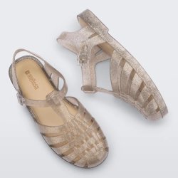 Melissa - sandal - Possession - beige/silver glitter