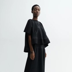 MKDT Studio - Top - Bebel cotton poplin - black