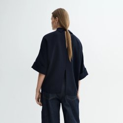 MKDT Studio - Bluse - Bailee crepe georgette - navy