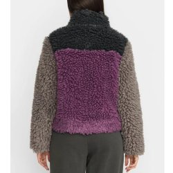 Selfhood - Jakke - Chunky Block Teddy - Dark grey