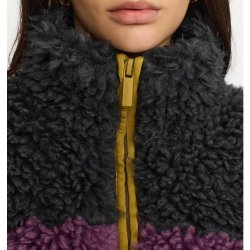Selfhood - Jakke - Chunky Block Teddy - Dark grey
