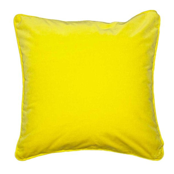 DEADSTOCK Lemon Celine 100% Cotton Velvet Pude - 50x50 cm - Raffine