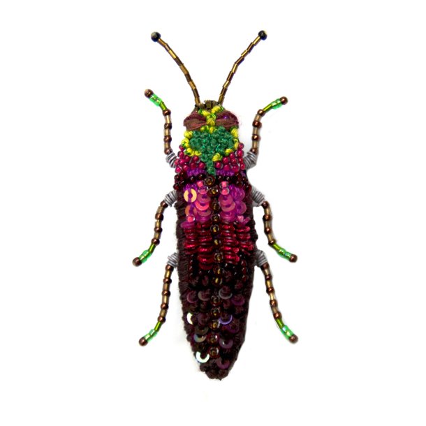 Trovelore - Broche - Pink jewel beetle