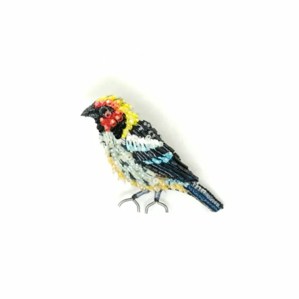 Trovelore - Flame Faced Tanager - Broche