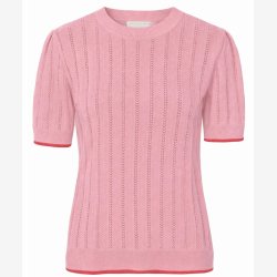 Grobund - Bluse - Almine - soft rose med gul kant