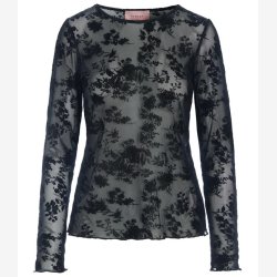 Hunk�n - Bluse - Henry Mesh blouse - Black floral