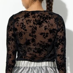Hunk�n - Bluse - Henry Mesh blouse - Black floral
