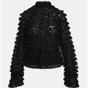 Essentiel Antwerp - Top - Kashvi lace ruffle top - black