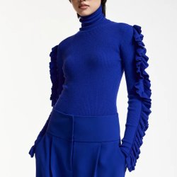 Essentiel Antwerp - Pullover - Kitty Pullover med fl�ser - indigo ink