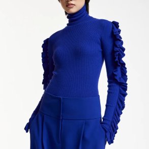 Essentiel Antwerp - Pullover - Kitty Pullover med fl�ser - indigo ink