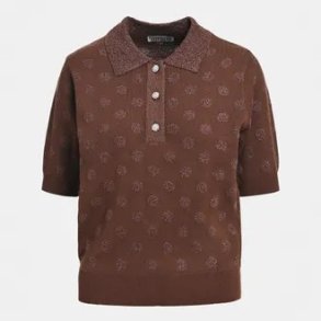 Essentiel Antwerp - Polo - Krab lurex dotted brun