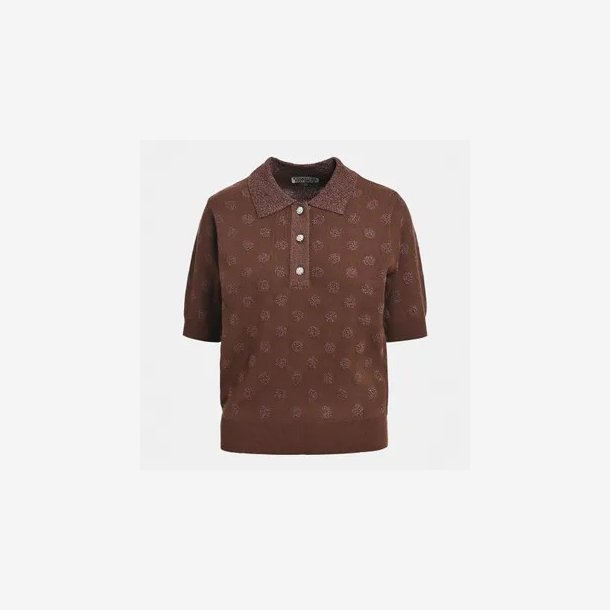 Essentiel Antwerp - Polo - Krab lurex dotted brun
