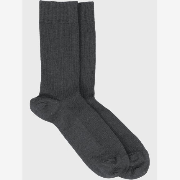 Mrs. Hosiery - Str�mper - Merino fine - Dark Grey