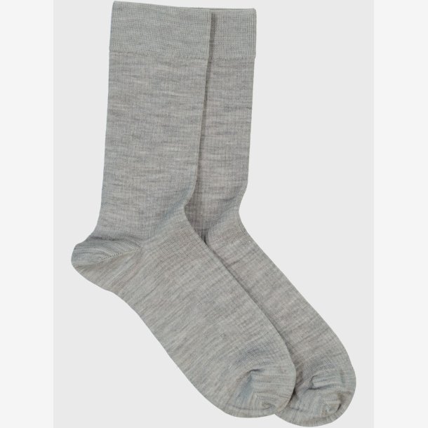 Mrs. Hosiery - Str�mper - Merino fine - Light Grey