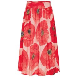 Grobund - Nederdel - Mette - poppy print