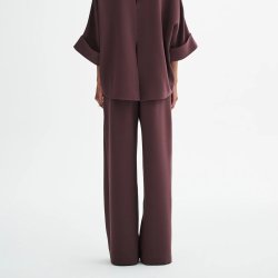 MKDT Studio - Bukser - Palmira crepe georgette - burgundy