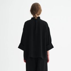 Studio - Bluse - Siva - crepe georgette - black