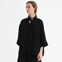 Studio - Bluse - Siva - crepe georgette - black