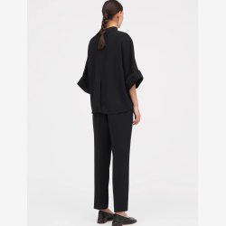 MKDT Studio - Bukser - Phoenix crepe georgette - black