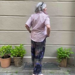 Raffin�e - Skjorte - Regitze - lyser�d, navy, hvide striber