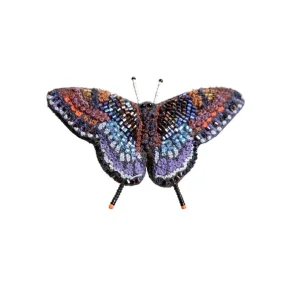 Trovelore - R�dplettet Lilla Sommerfugl - Broche