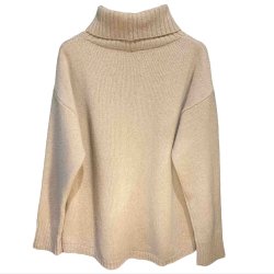 Raffine - Sweater - Rullekrave Sand