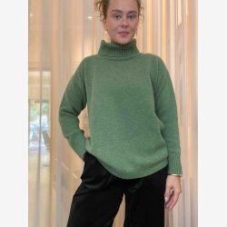 Raffine - Sweater - Rullekrave Grn