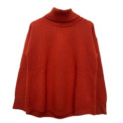 Raffine - Sweater - Rullekrave Rust