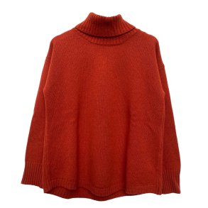 Raffine - Sweater - Rullekrave Rust