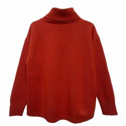 Raffine - Sweater - Rullekrave Rust