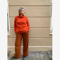 Raffine - Sweater - Rullekrave Rust