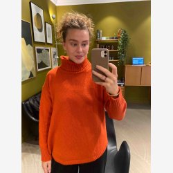 Raffine - Sweater - Rullekrave Rust