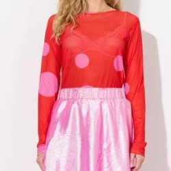 Hunk�n - Bluse - Salem Mesh Blouse - Red
