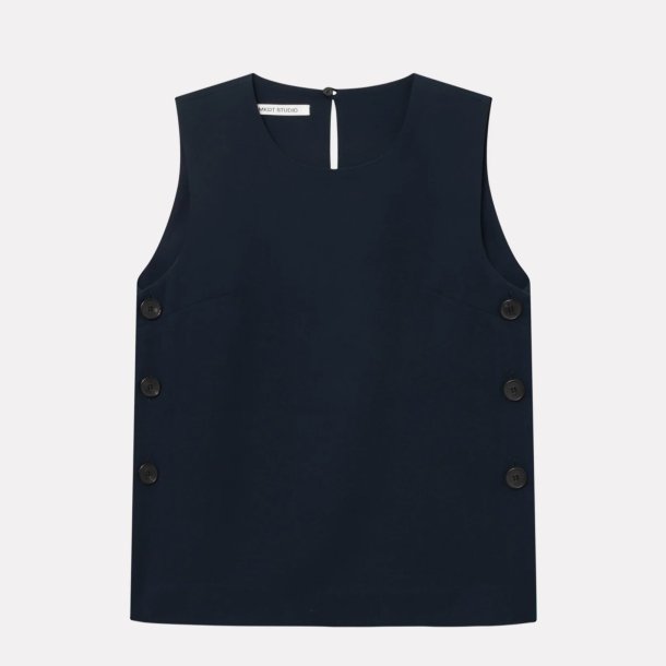 MKDT Studio - Top - Tena crepe georgette - navy
