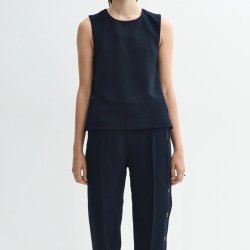 MKDT Studio - Top - Tena crepe georgette - navy