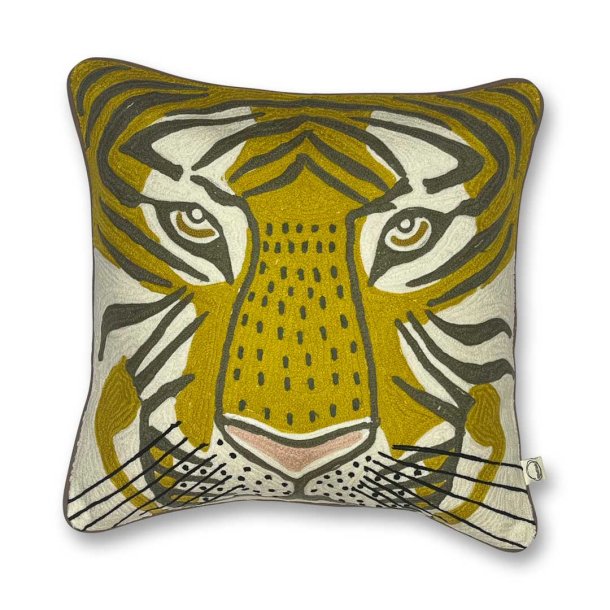 Tiger Orche Creme pude - 50x50 cm - Raffine