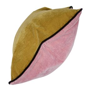 Upside-down pude - Okkergul & Rosa - 50x50 cm - Raffine