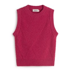 Thinking Mu - Vest - Kaia knitted vest - Red