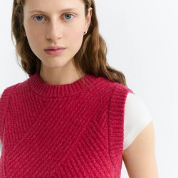 Thinking Mu - Vest - Kaia knitted vest - Red