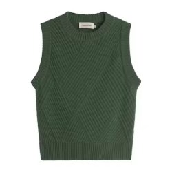 Thinking Mu - Vest - Kaia knitted vest - Green