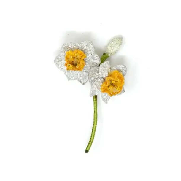 Trovelore - Broche - White Daffodils