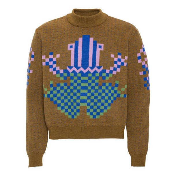 Henrik Vibskov - Sweater - Cross Stitch Sweater - mustard frog