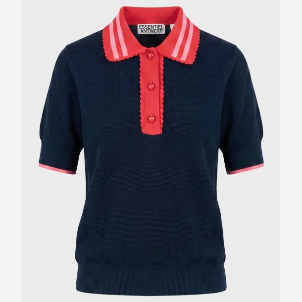 Essentiel Antwerp - Polo - pink/r�d/navy