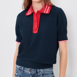 Essentiel Antwerp - Polo - pink/r�d/navy