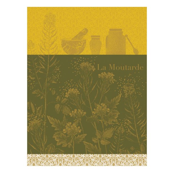 Le Jacquard Francais - Viskestykke - Moutard en Fleur - Yellow