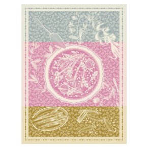 Le Jacquard Francais - Viskestykke - Tarte Printaniere - Pink