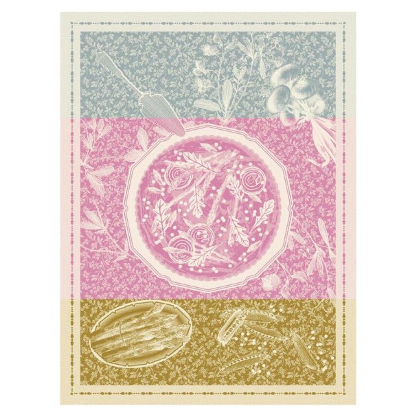 Le Jacquard Francais - Viskestykke - Tarte Printaniere - Pink