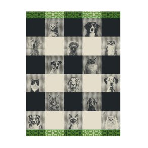 Le Jacquard Francais - Viskestykke - Truffes - Black